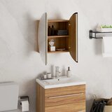  Kupaonski ormarić s ogledalom LED boja hrasta 40 x 40 x 17,5 cm | Eponuda.ba