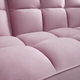 Bessagi Home zofa s posteljno funkcijo cora, roza, žamet | Shoptok.si
