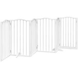  Vrata za pse s vratašcima 6 panela sklopiva 300 cm drvo topole Bijela 50 x 90 x 2 cm | shoptok.hr