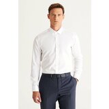ALTINYILDIZ CLASSICS Men's White Non-iron Non-iron Slim Fit Slim Fit 100% Cotton Shirt. Cene