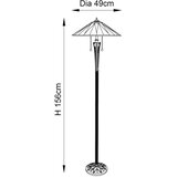 Endon 64041 - Podna lampa Tiffany DARK STAR, 2xE27/60W/230V, prečnik 49 cm | Eponuda.com