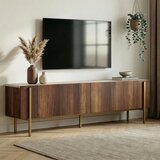 Hanah home TV komoda Nexus, 180 cm, travertin / orah Barok / zlatna Cene