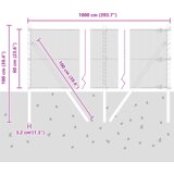 vidaXL šesterokotna ograja Zelena 0.6x10 m Jeklo | Shoptok.si