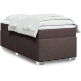  The Living Store Box spring postelja z vzmetnico temno rjav 90x190 cm blago - Box Spring Postelja, (21517290) Cene