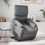 Maison Chic Naslanjač - Relax naslanjač s funkcijo vstajanja siva umetno usnje, (22040290) | Shoptok.si