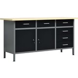 vidaXL Radni stol crni 160 x 60 x 85 cm čelični Cijene