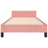  Posteljni okvir z vzglavjem roza 90x200 cm žamet | Shoptok.si