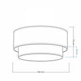  Brilagi - LED stropno svetlo BOHO ECO 1xE27/10W/230V, prečnik 40 cm, plava/krem | Eponuda.com