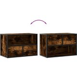 vidaXL TV ormarić boja dimljenog hrasta 60x31x39,5 cm drveni i metal | shoptok.hr