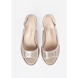 Sergio Leone Women's gold low-heeled sandals | shoptok.hr