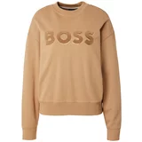 BOSS Black Sweater majica 'Econa' boja devine dlake (camel) / svijetlosmeđa / zlatna