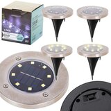  Solarne vrtne svjetiljke sa zemaljskom montažom, 8 LED, 4 komada, topla bijela | shoptok.hr