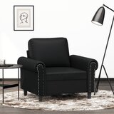  The Living Store Fotelj črn 60 cm umetno usnje - Enosed, (21450880) Cene