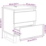  Noćni ormar Staro drvo 40 x 35 x 50 cm Konstruirano drvo | shoptok.hr