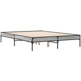 vidaXL Posteljni okvir siva sonoma 140x190 cm inž. les in kovina, (21128633) Cene
