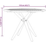  Vrtni stol okrugli Ø 110 x 75 cm od masivnog bagremovog drva | Eponuda.ba