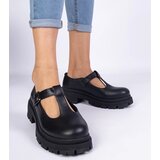 D/CEO marka niezdefiniowana Black platform shoes made of eco-leather Belever Cene