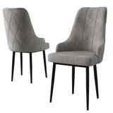 Hanah home set 4 stolice trex grey black Cene