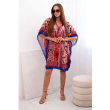 Kesi Włoski Women's beach poncho with V-neckline burgundy | Shoptok.si