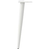 vidaXL Noge za klubsko mizico stožčaste oblike 4 kosi bele 30-31 cm jeklo | Shoptok.si