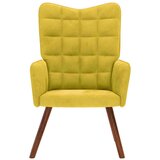 vidaXL Relaksacijski stol Rumeni žamet | Shoptok.si