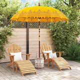 vidaXL Balijski dežnik z osnovo Rumena 215 x 215 x 260 cm - - Rumena - 30.75 - 215 x 215 x 260 cm - 2025- | Shoptok.si