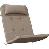  Jastuci za stolicu Adirondack 2 kom smeđesivi od tkanine Oxford Slike