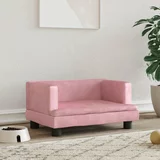  Krevet za pse ružičasti 60 x 40 x 30 cm baršunasti