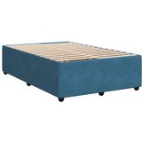 vidaXL Box spring postelja z vzmetnico temno modra 120x200 cm žamet | Shoptok.si