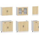  7-dijelni set kuhinjskih ormarića Kalmar konstruiranog drva | shoptok.hr