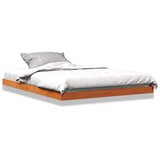 vidaXL Posteljni okvir voščeno rjav 140x190 cm trdna borovina Cene