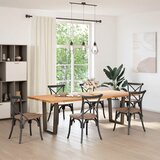  Noge za blagovaonski stol V-oblik 2 kom Prirodni čelik 60 x (72-73,3) cm Čelik | shoptok.hr