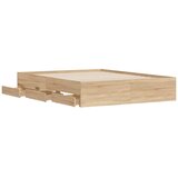  Okvir za krevet s ladicama boja hrasta 140x190 cm drveni | shoptok.hr