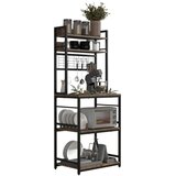 MID.YOU Kuhinjski Regal Kolari, Barva Hrasta, Črna | Shoptok.si