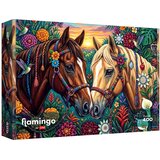 Trefl Flamingo s puzzlom Lovak okrašen z rožami 400-delni puzzle - | Shoptok.si