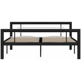  Okvir za krevet crno-bijeli metalni 140 x 200 cm | shoptok.hr