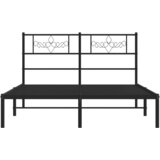  Metalni okvir za krevet s uzglavljem crni 120x200 cm | shoptok.hr