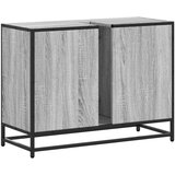 vidaXL Kopalniška omarica za umivalnik siva sonoma 80x33x60cm inž. les | Shoptok.si