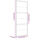  Klizna vrata zlatna 76x205 cm prozirno staklo ESG i aluminij | shoptok.hr