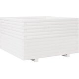 Maison Chic Vrtno cvetlično korito - Cvetlični Lonec belo 80x80x49,5 cm trdna borovina, (21788721) Cene