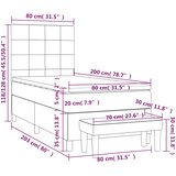 Box spring krevet s madracem crni 80 x 200 cm od tkanine | shoptok.hr