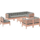  9-dijelni set vrtnih sofa s jastucima masivno drvo duglazije | shoptok.hr