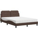 vidaXL Krevet s madracem smeđi 120 x 200 cm od umjetne kože | shoptok.hr