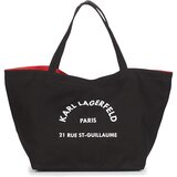 Karl Lagerfeld Nakupovalne torbe RUE ST GUILLAUE CANVAS TOTE Črna | Shoptok.si