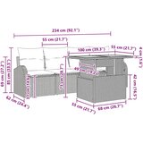  Sjedeća garnitura za vrt 5 pcs Siva | shoptok.hr