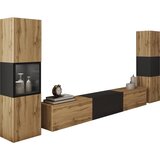 MID.YOU Dnevni Regal Berlin Iii, Barva Hrasta, Osvetlitev, 3-Delni Cene