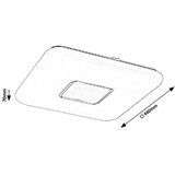 Rabalux 4634 - prigušiva LED plafonska svetiljka TAYLA LED/70W/230V + daljinski upravljač | Eponuda.com