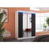 ADRK Klizni ormar s ogledalom FEVER 150 cm - BIJELA-CRNA | shoptok.hr