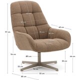 Kave Home Rjav vrtljiv fotelj Jaspe – | Shoptok.si