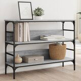 Maison Chic Konzolna mizica - miza ob steni siva sonoma 100x32x75 cm inženirski les, (21786284) | Shoptok.si